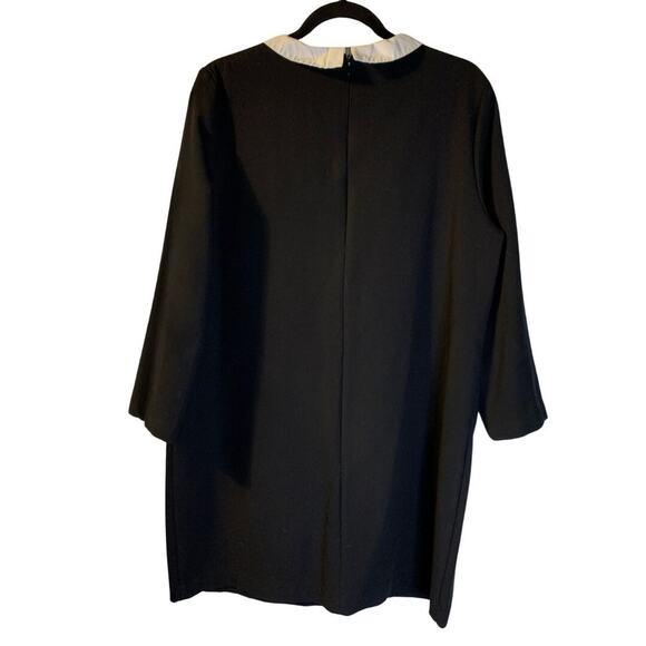 Mango Casual Womens Black Twee Minidress Size 10 Ladylike Career Wednesday Retro - Picture 2 of 7